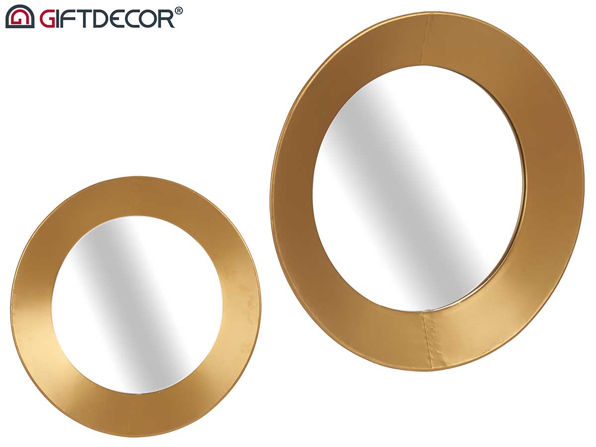 Golden Round Mirror 60 cm