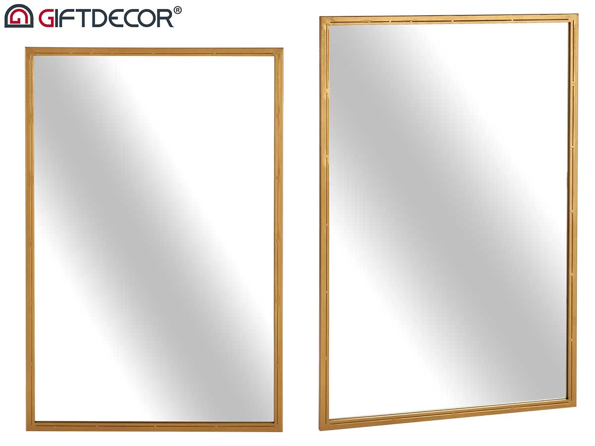 Golden Rectangular Mirror 90 cm