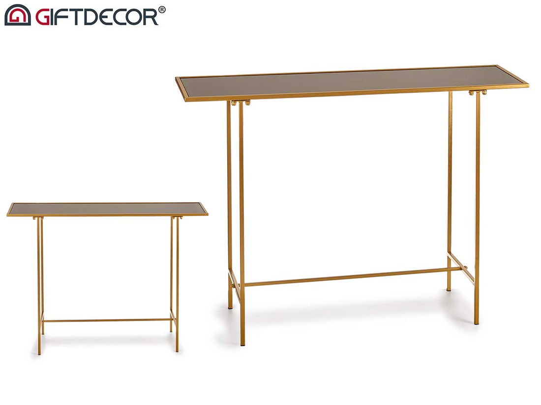 Black And Golden Rectangle Table