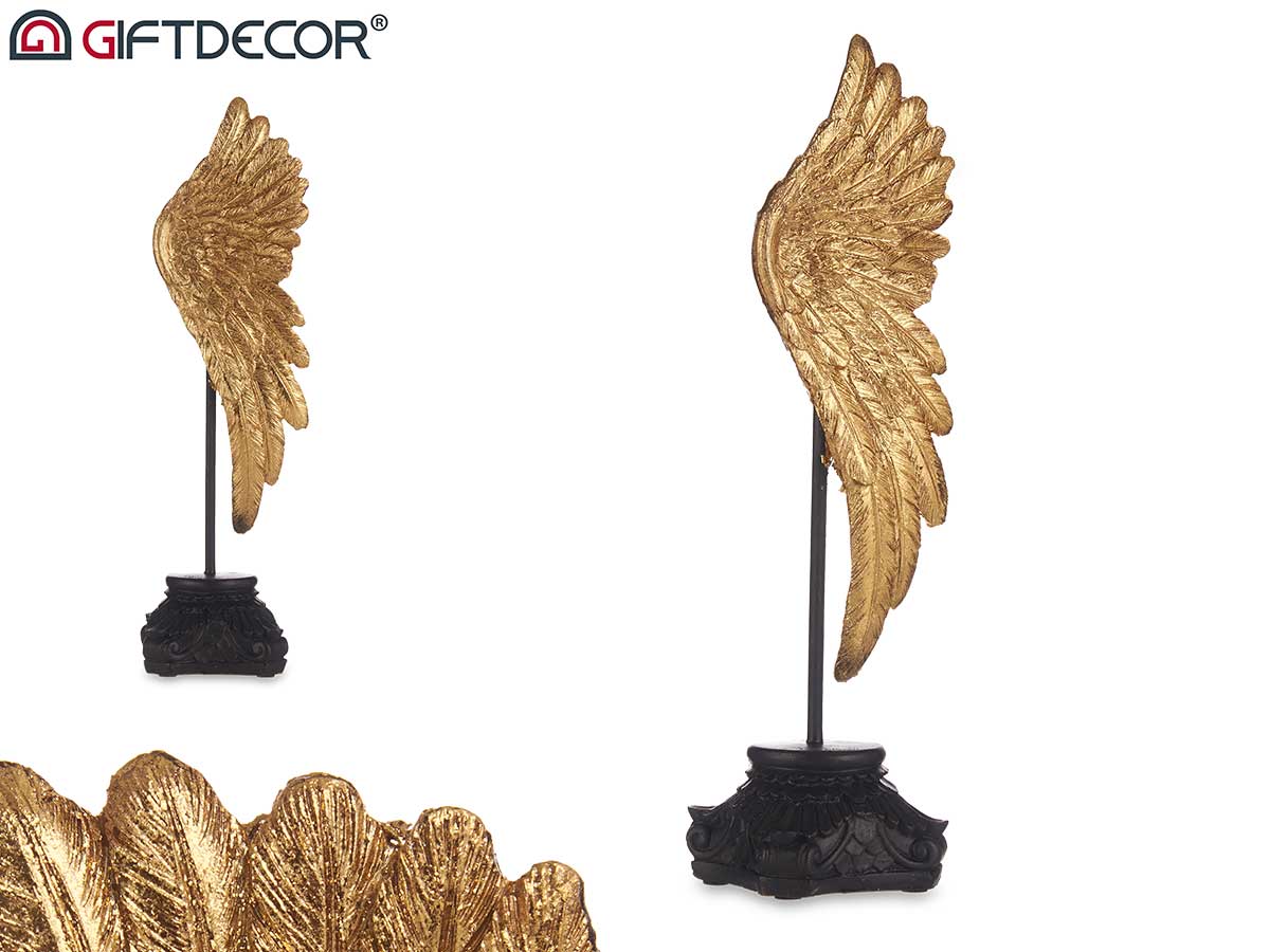 Golden Wings Decoration Black Base