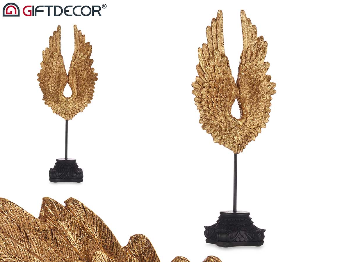 Golden Wings Decoration Black Base