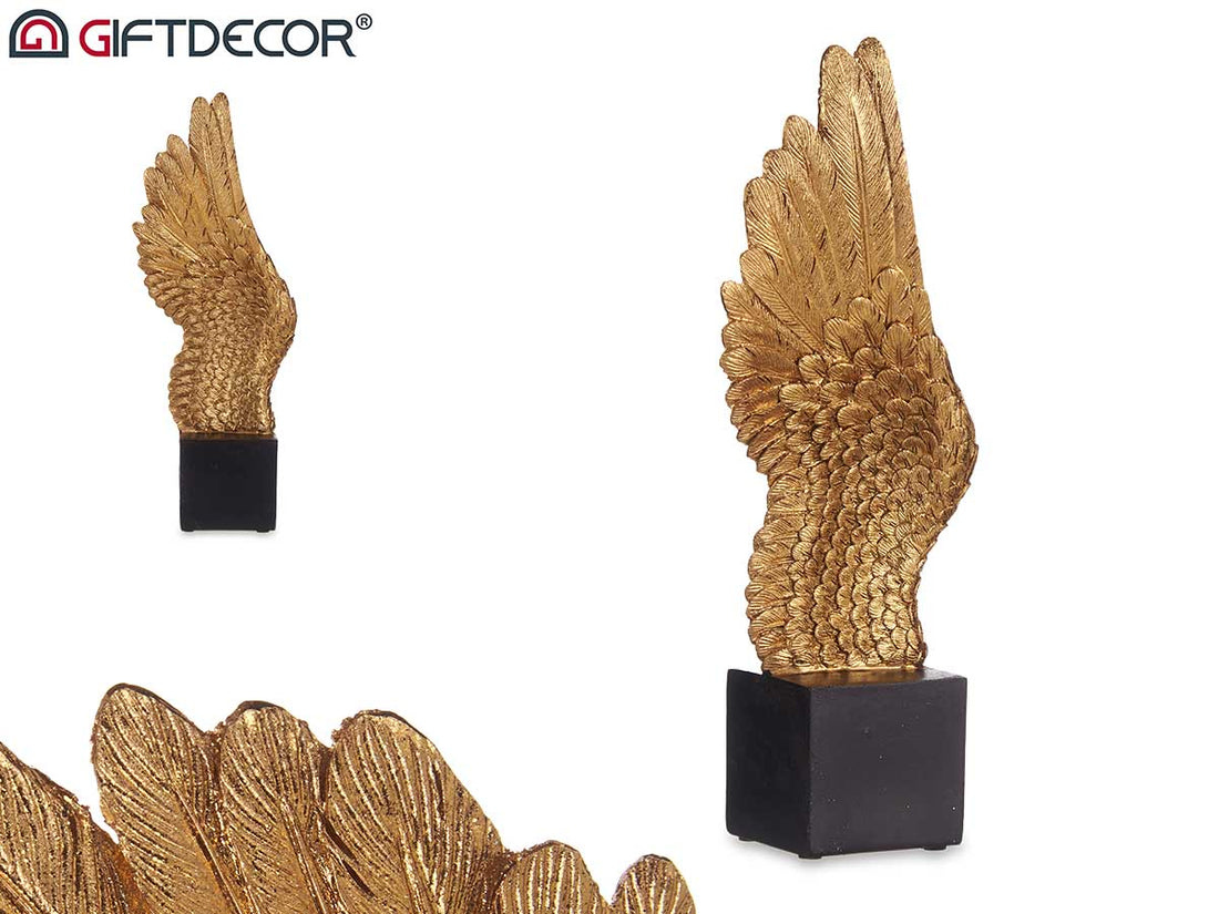 Left Golden Wing Decoration Black Base