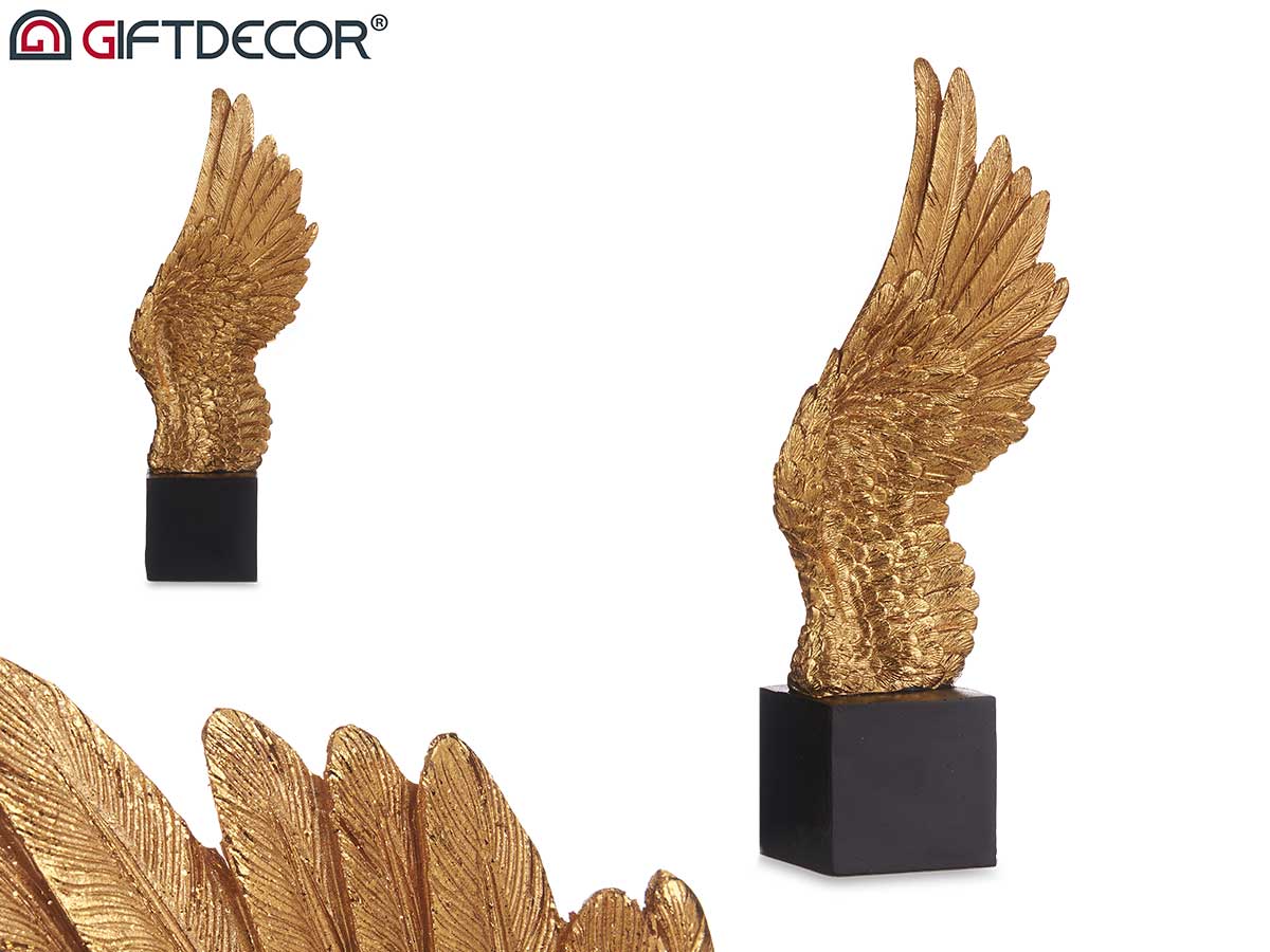 Golden Right Wing Decoration Black Base