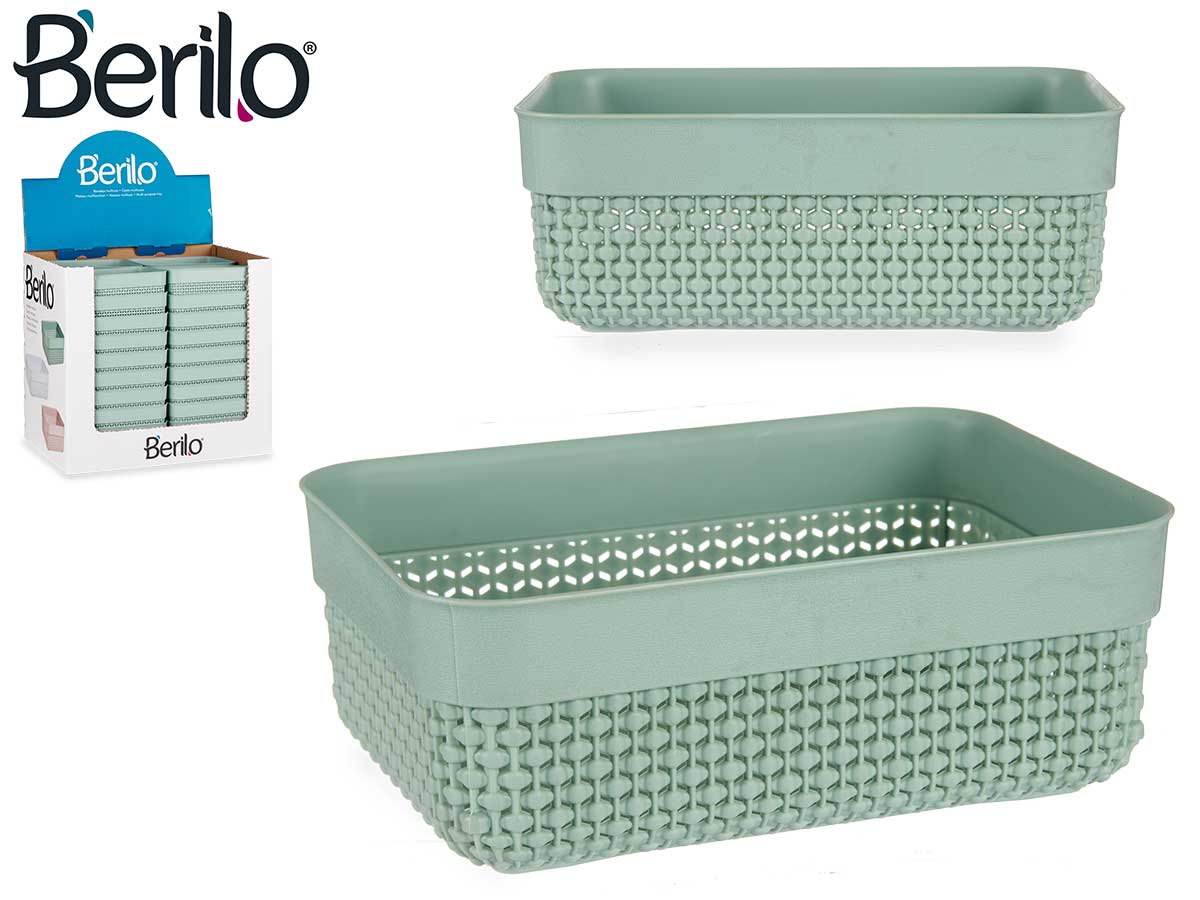 Mint Green Rectangular Basket