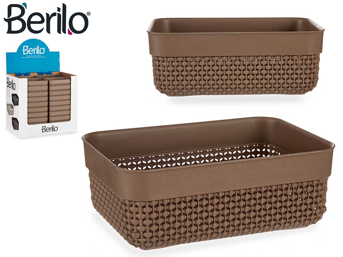 Brown Rectangular Basket