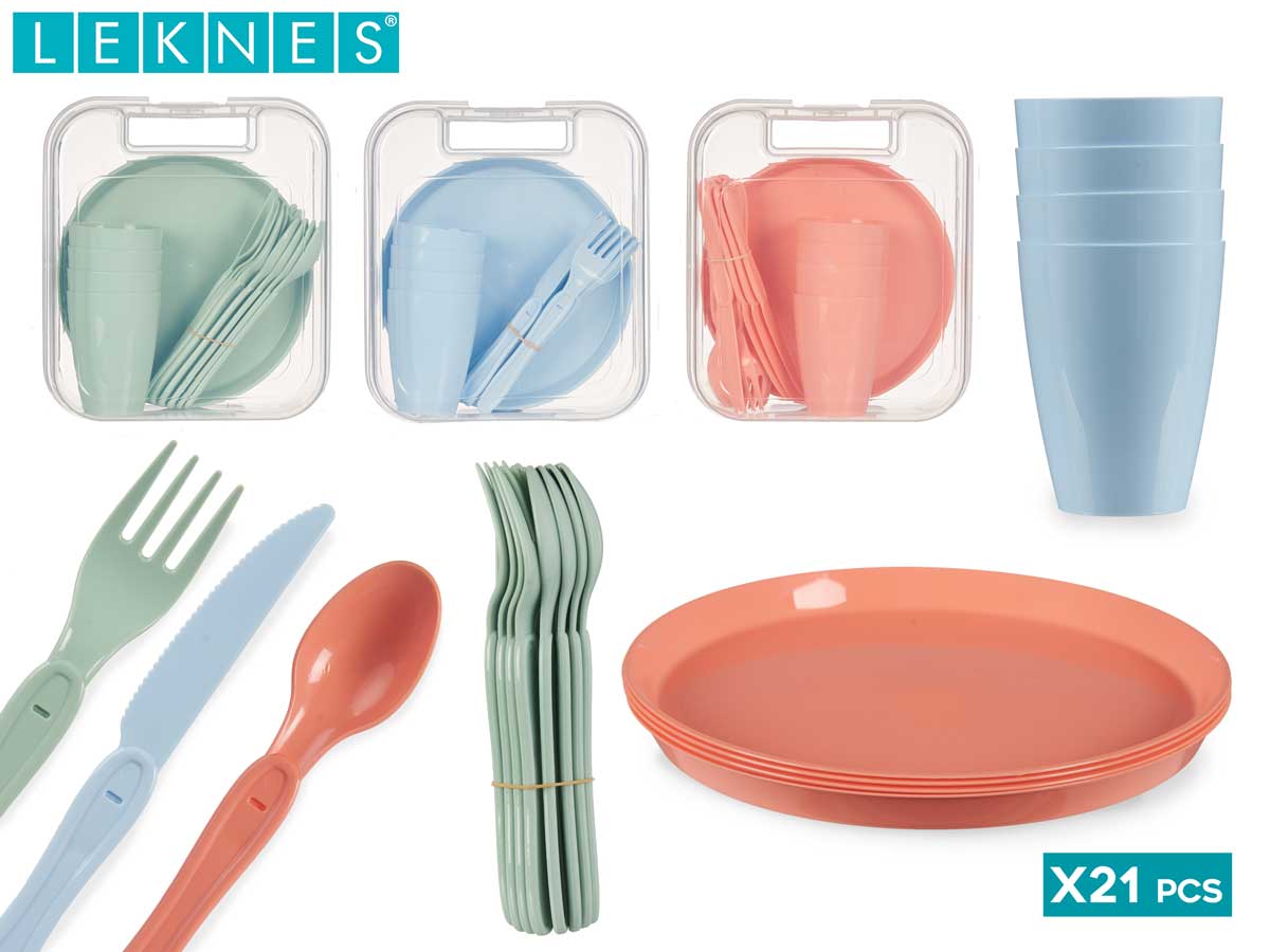 Set 3 Picnic 21 Pzas Color Pastel