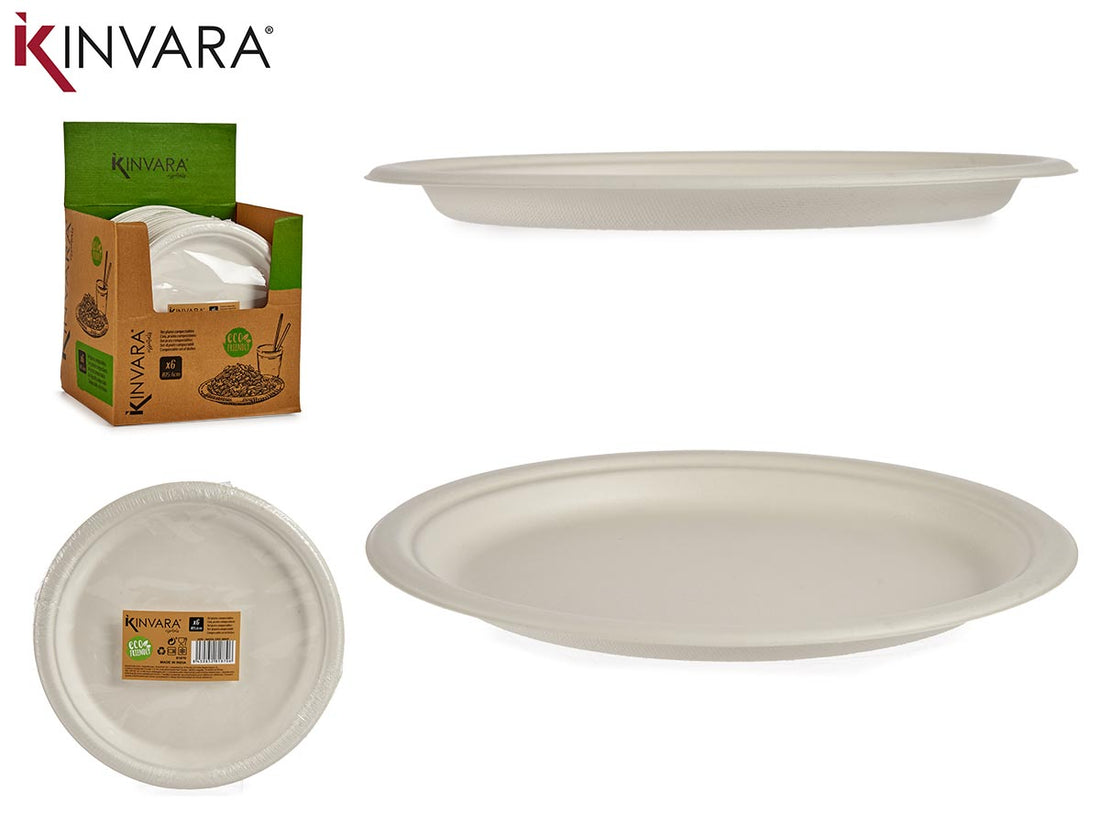 Set 6 Platos Compostables 24,5 cm