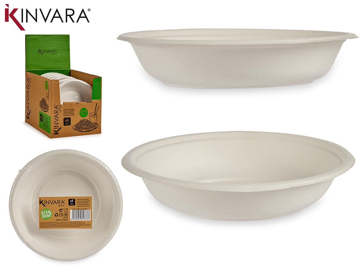 Set 4 Compostable Plates 20 cm