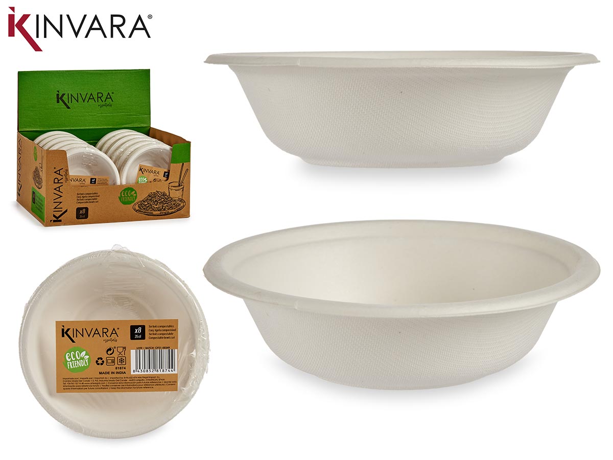 Set 8 Compostable Bowls 15 cm