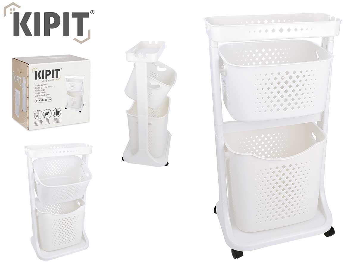 Organizador de Ropa Blanco 2 Alturas Ruedas