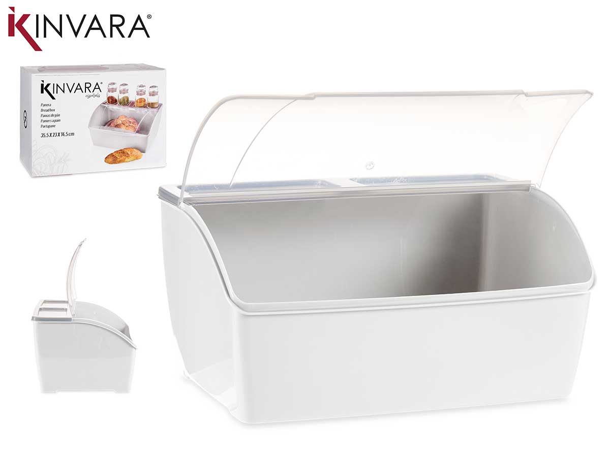 White Multiuse Plastic Bread Box