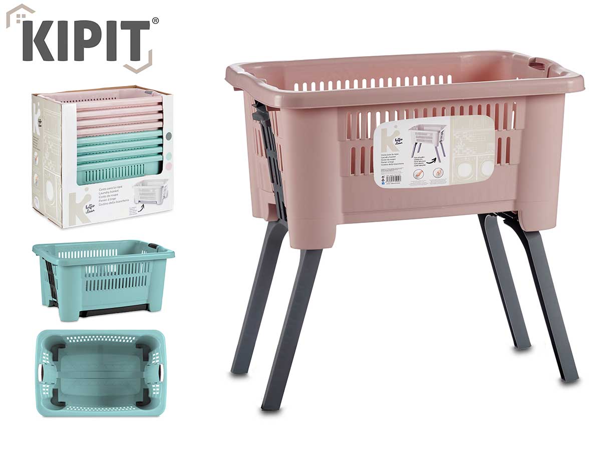 Clothes Basket W/ Foldable Legs Surt 2 Colours