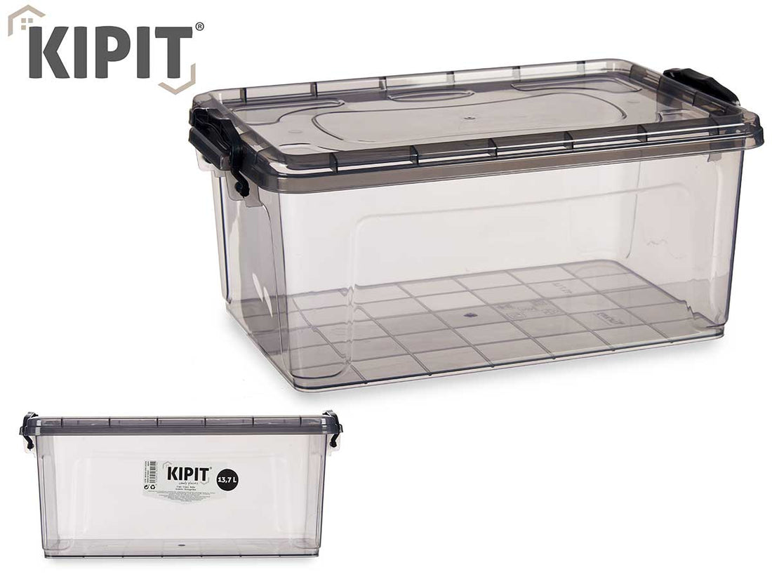 Organizador Caja Plastico Antracita 13.7L