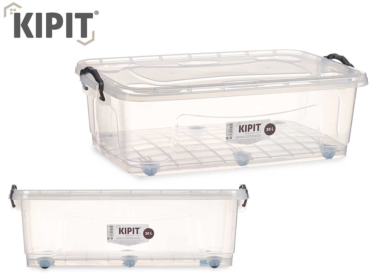 Caja Transparente Bajo Cama 6 Ruedas 40L