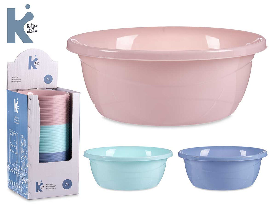 Set 3 Colors Plastic Basin 7L