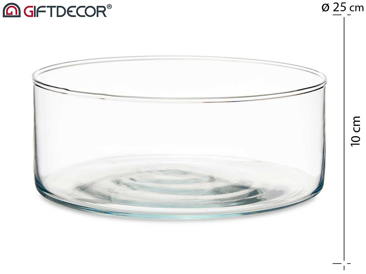 Cilindro Diam 25 cm Vaso Cristal 10 cm