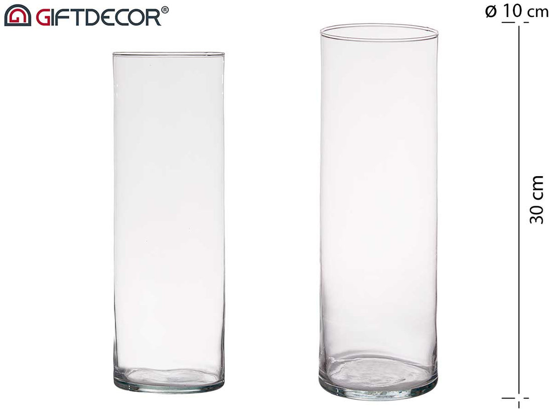 Diam 10 cm Cylinder Glass Vase 30 cm