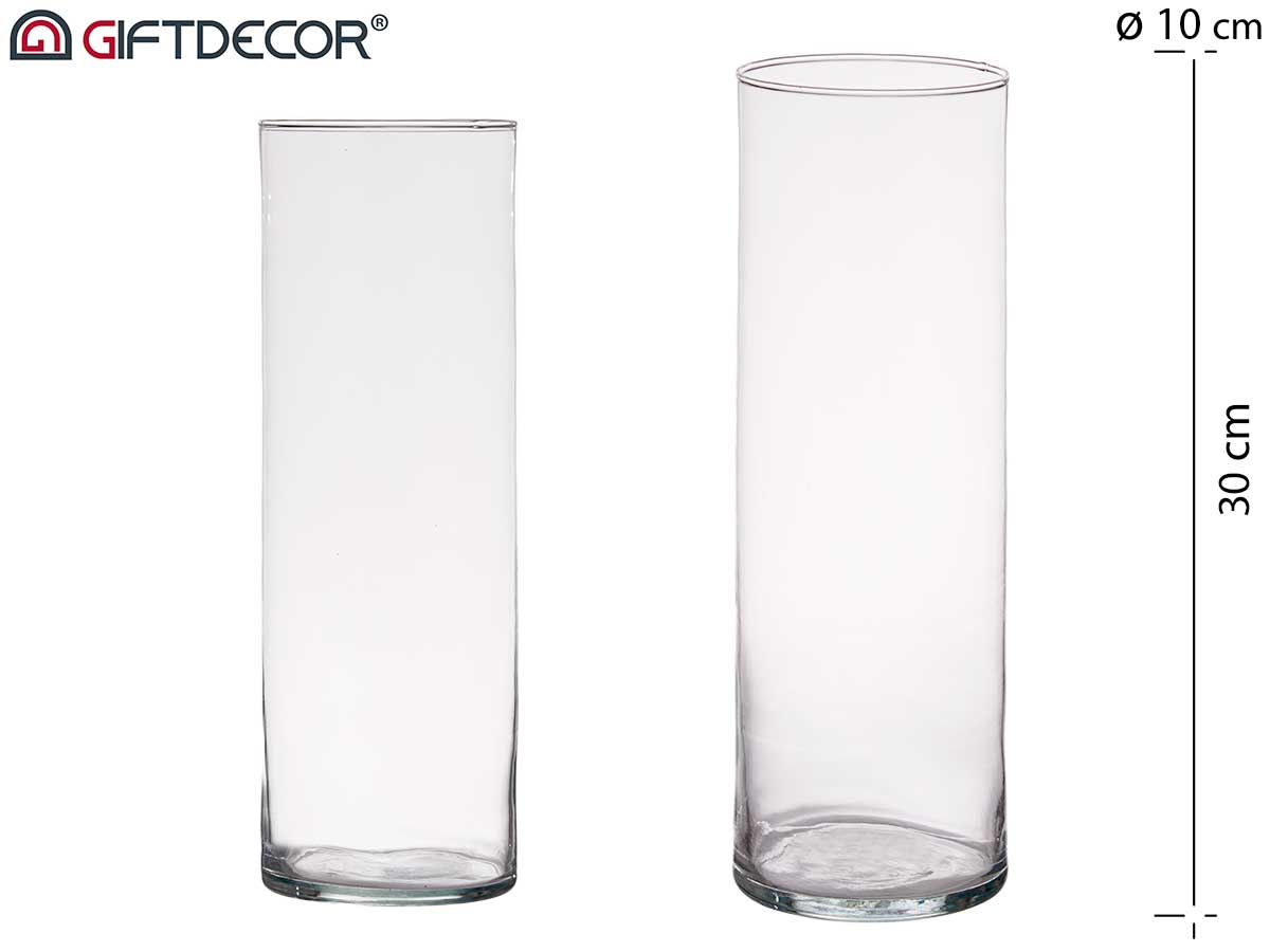 Diam 10 cm Cylinder Glass Vase 30 cm