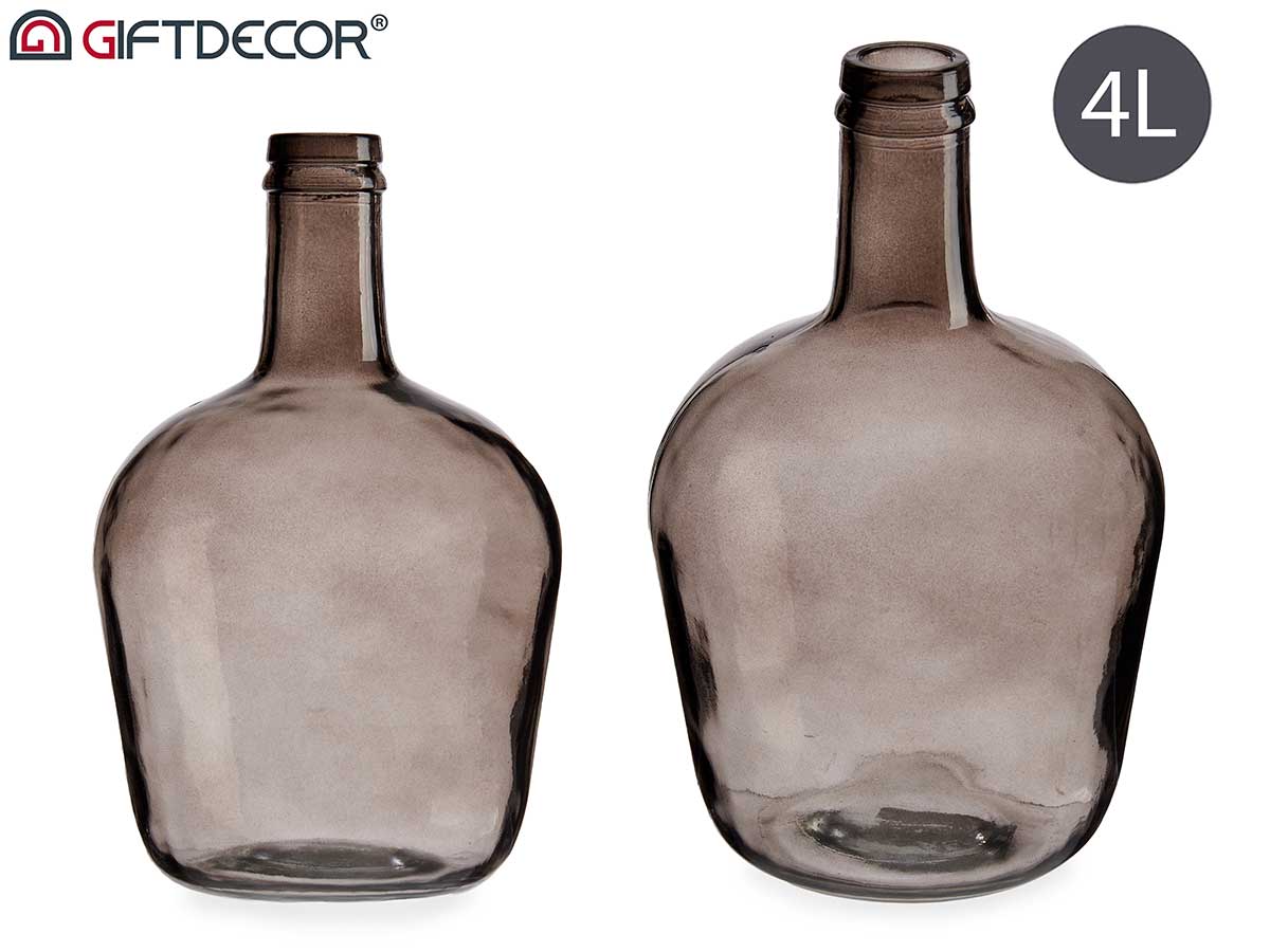 4 L Grey Glass Bottle