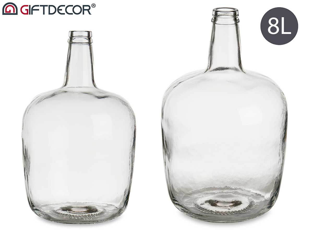 8 L Transparent Glass Bottle