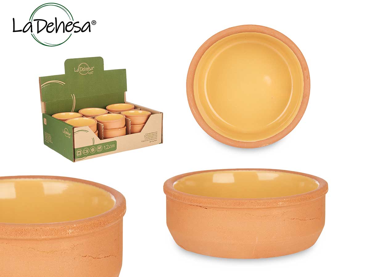 Earthenware Round Casserole 12 cm Yellow