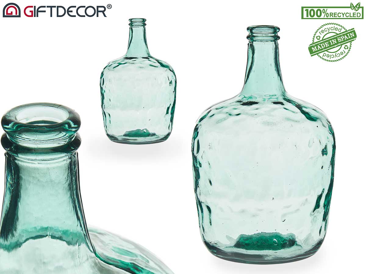 Decorative Recycled Glass Bottle Carafe 4L