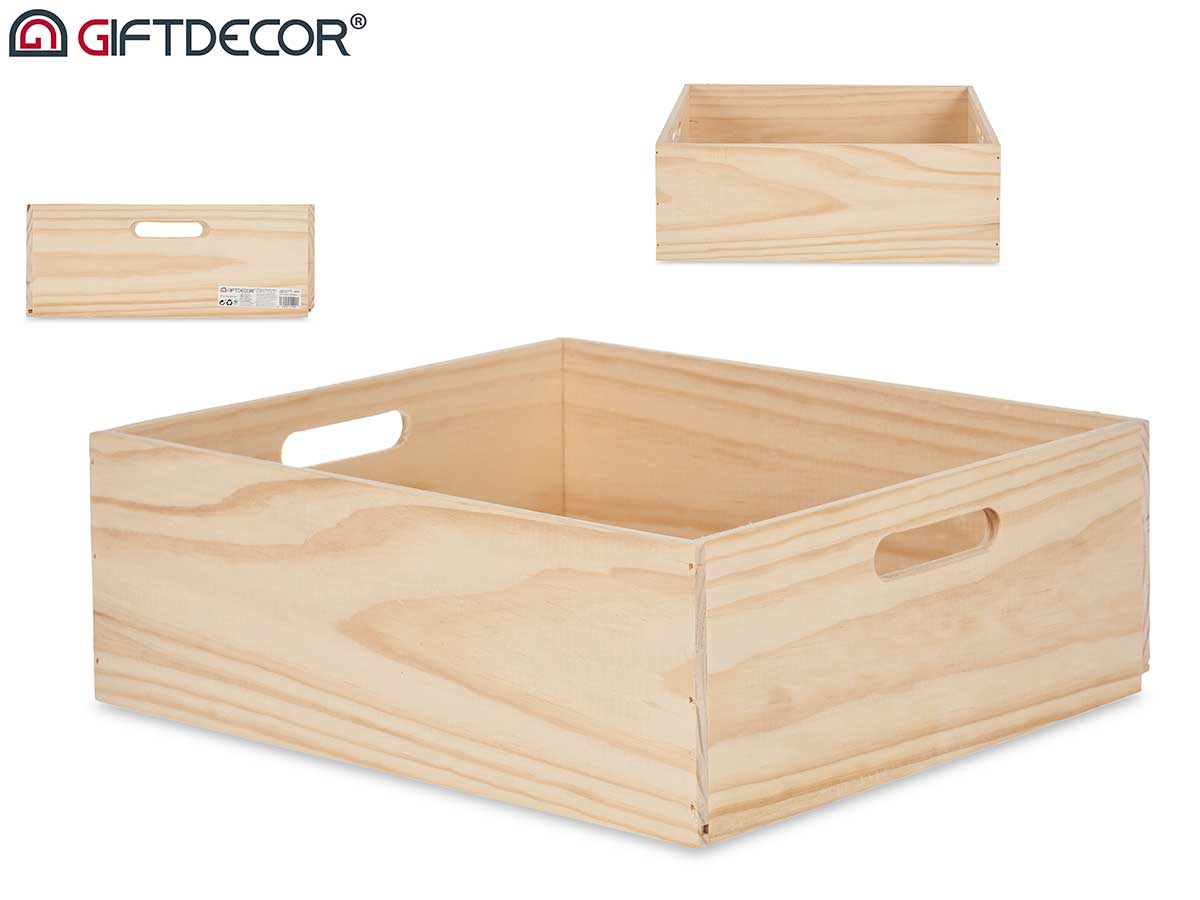 Caja Madera Cerrada 40 x 35 cm