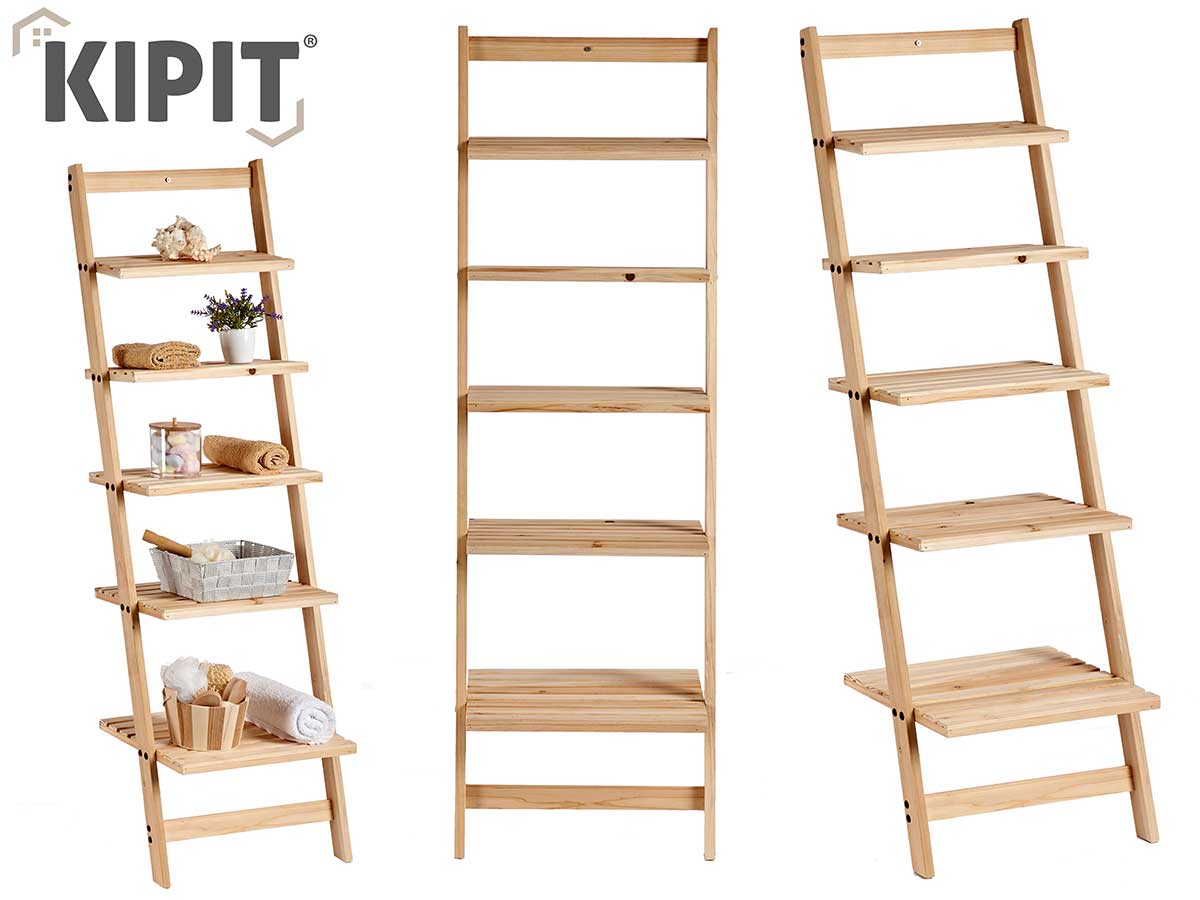 Wood Shelf With 5 Rack Shelves