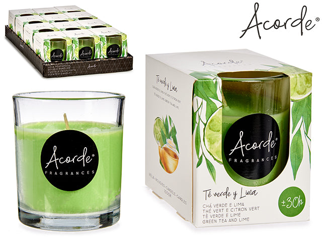 Green Tea Scented Candle Glass 30h