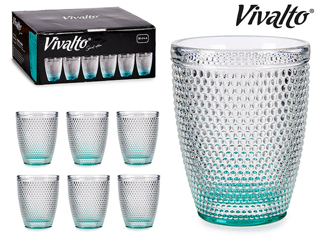 Turquoise Points Water Glass 300 ml