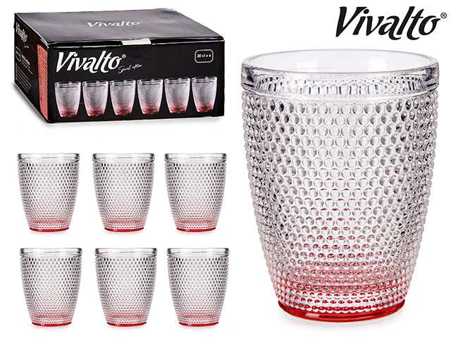 Pink Points Water Glass 300 ml
