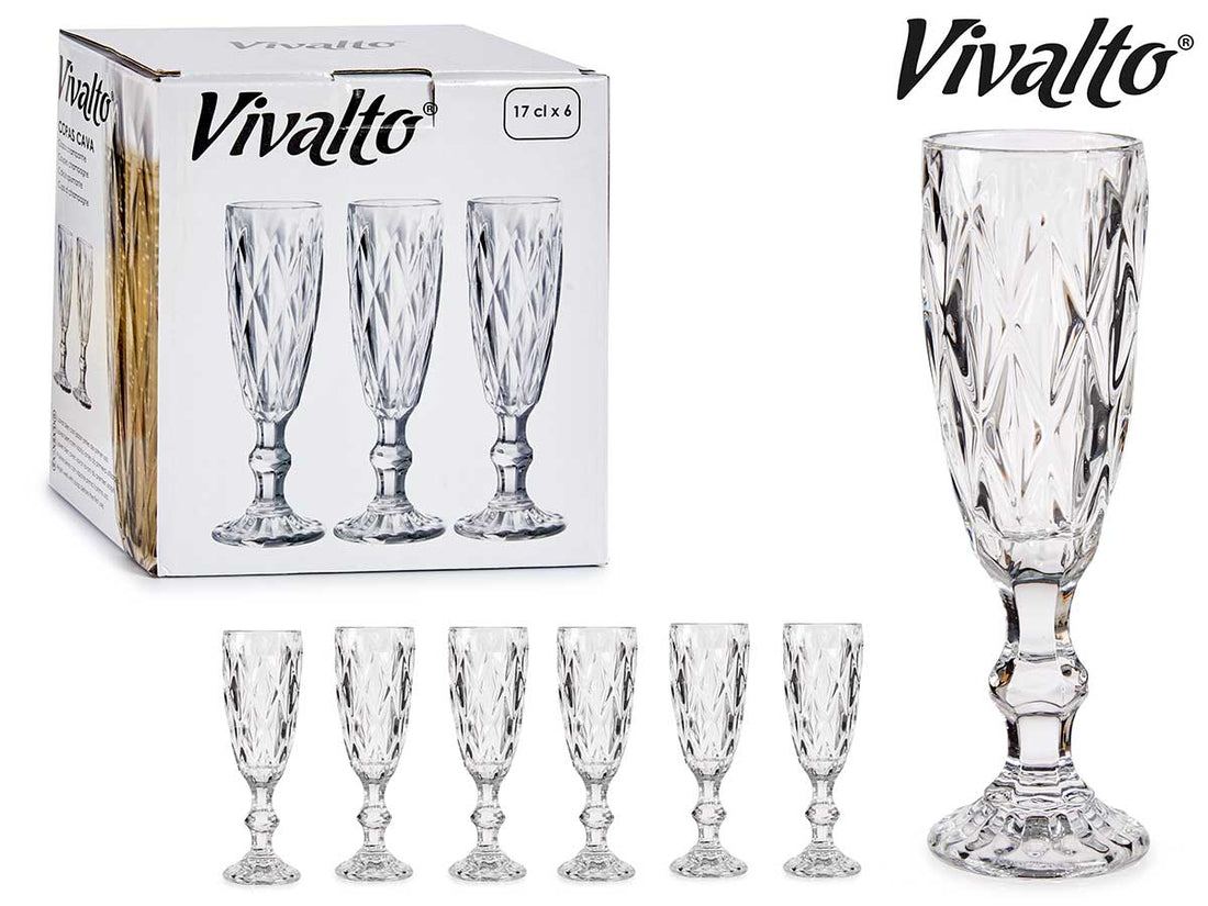 Taça de champanhe em forma de diamante 170 ml