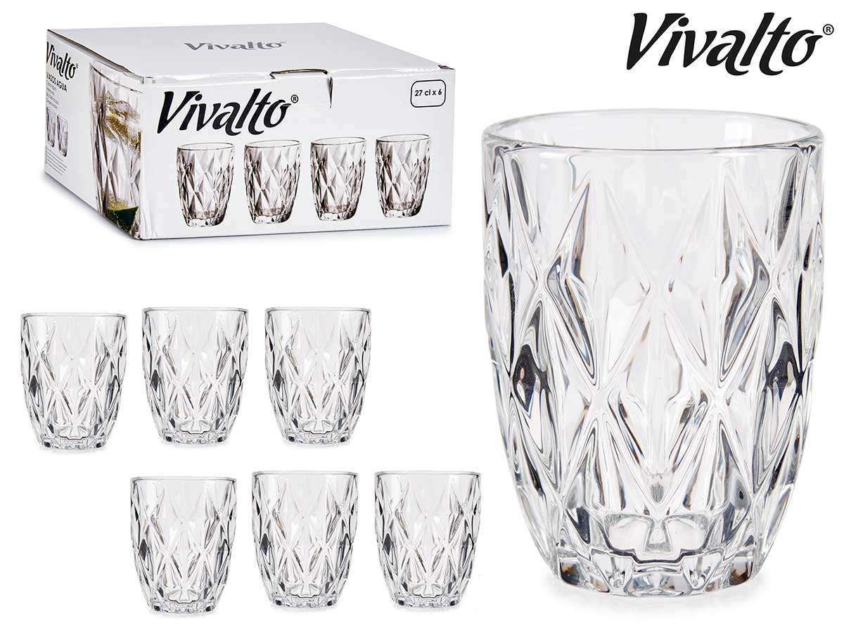 Diamond Shape Water Glass 270 ml