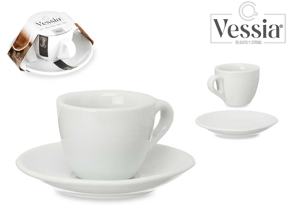 Taza De Café Y Plato De Porcelana 90Ml