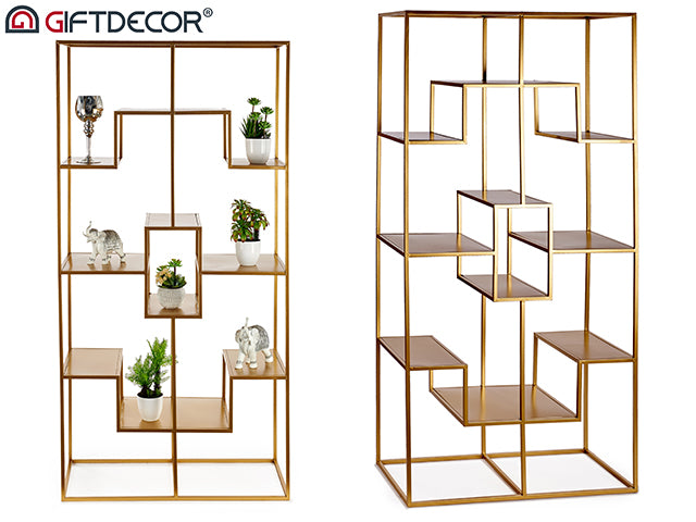 Metal Geometric Shelves 1 x 2M Gold