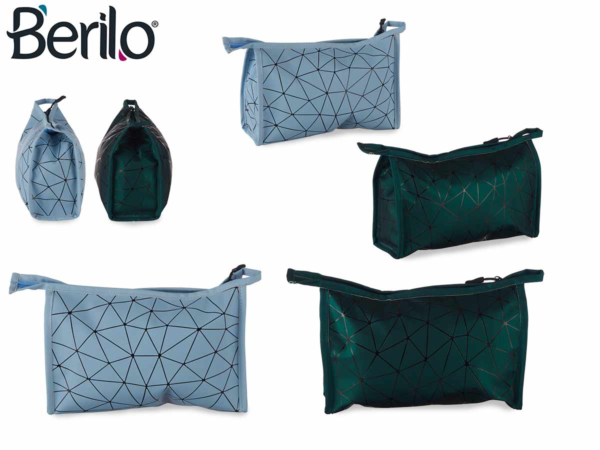 Bolsa de higiene grande retangular azul ou verde