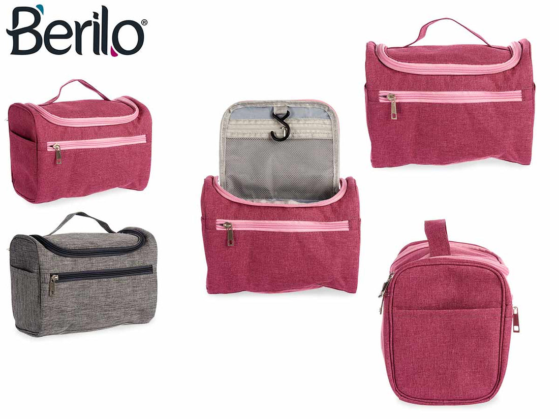 Portable Toiletry Bag Grey or Pink