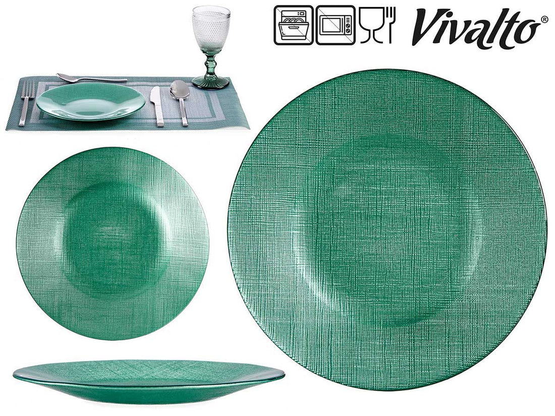 Mint Green Glass Plate 21 cm