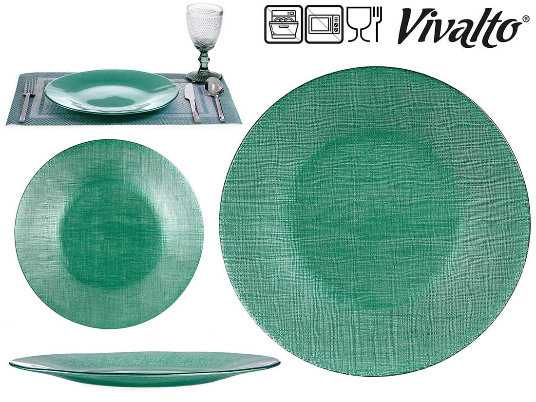 Green Mint Glass Plate 27 cm