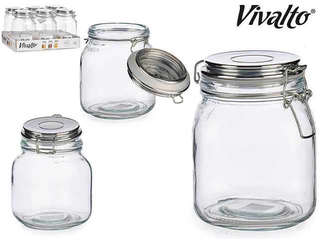 Jar With Silver Lid 1000 ml