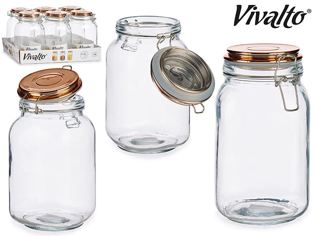 Jar With Copper Lid 1500 ml