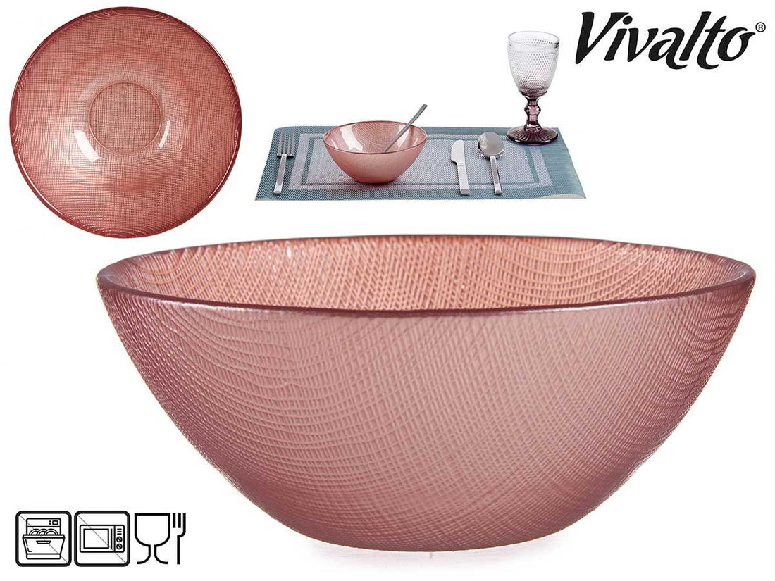 Pink Pastel Glass Bowl 15 cm