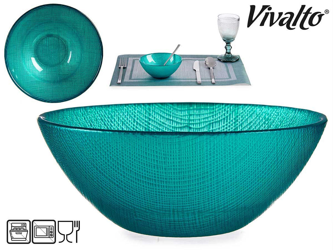 Turquoise Glass Bowl 15 cm