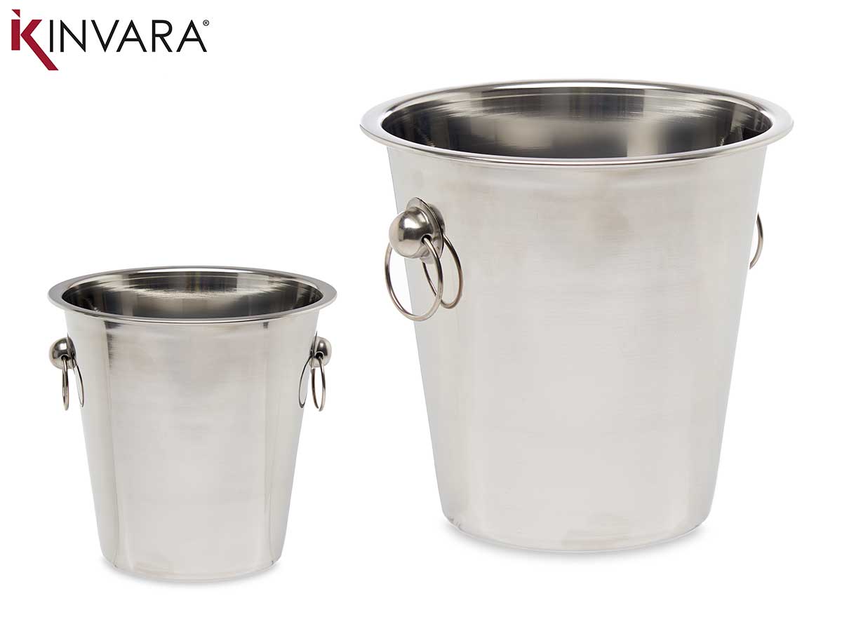 Steel Ice Bucket Smooth 21 Cm