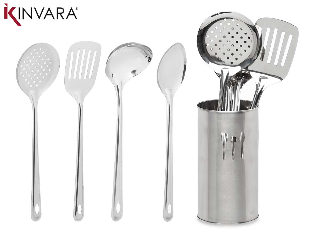 Set 4 Kitchenware Tools With Cutlery Holder