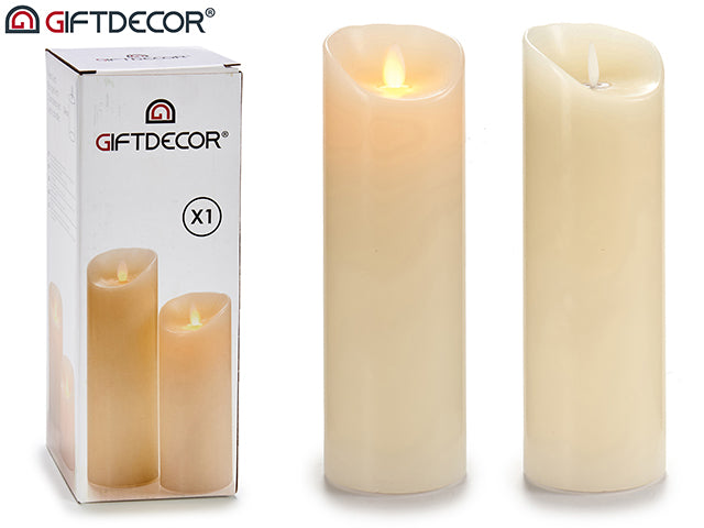 Led Flame Cream Candle 24 cm