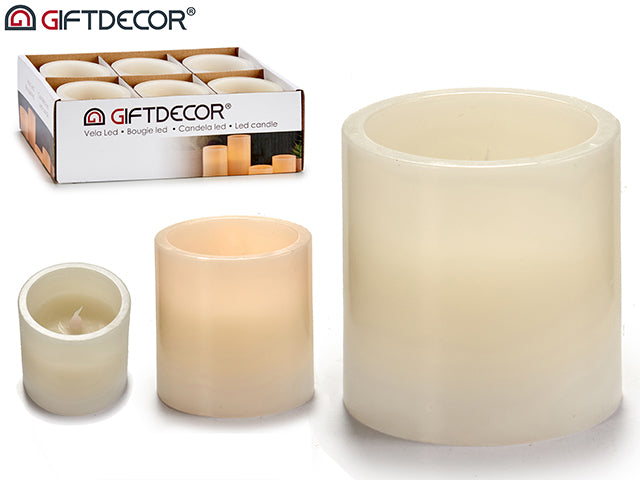 Cream Led Candle 7,50 cm