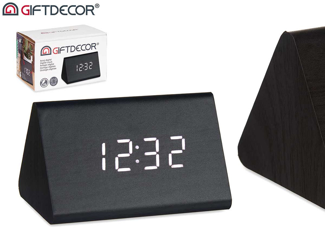 Black Digital Clock Black