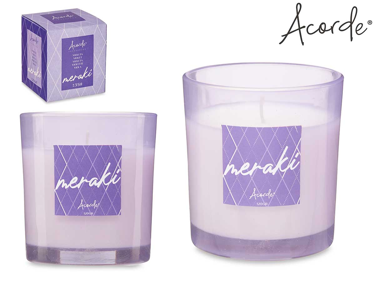 Violet Scented Candle Glass 120 gr