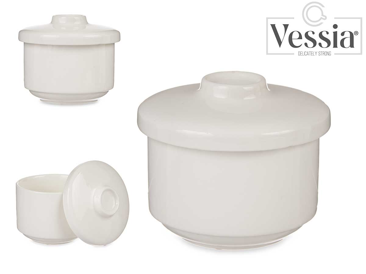 240Ml White Porcelain Sugar Box